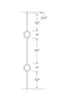 MSP-73 Double Circle Iron Baluster - 1/2 in Square - dimensions