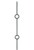 MSP-73 Double Circle Iron Baluster - 1/2 in Square