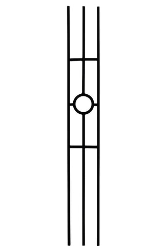 MSP-74 Circle Panel Iron Baluster - 1/2 in Square
