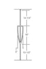 MSP-78 Shield Iron Baluster - 1/2 in Square - dimensions