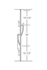 MSP-79 Split Shield Iron Baluster - 1/2 in Square - dimensions
