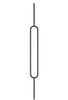 MSP-80 Single Oval Iron Baluster - 1/2 in Square