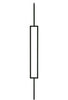 MSP-81 Single Rectangle Iron Baluster - 1/2 in Square