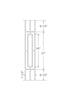 MSP-813 Rectangular Panel Iron Baluster - 1/2 in Square - dimensions