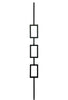 MSP-83 Triple Rectangle Iron Baluster - 1/2 in Square - view 2