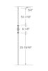 MSP-93 Single Diamond Iron Baluster - 1/2 in Square - dimensions