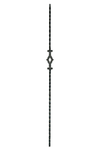 MSP-93 Single Diamond Iron Baluster - 1/2 in Square
