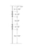 MSP-94 Double Diamond Iron Baluster - 1/2 in Square - dimensions