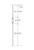 MSP-95 Single Oval Iron Baluster - 1/2 in Square - dimensions