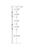 MSP-96 Double Oval Iron Baluster - 1/2 in Square - dimensions