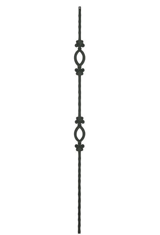 MSP-96 Double Oval Iron Baluster - 1/2 in Square