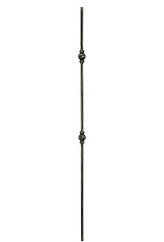MSP-R23 Double Ball Iron Baluster - 1/2 in Round