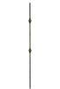 MSP-R23 Double Ball Iron Baluster - 1/2 in Round