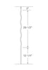 MSP-ZZ Zig-Zag Iron Baluster - 1/2 in Square - dimensions