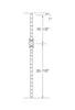 MSP-N31 Single Ball Iron Newel - 1-3/16 in Square - dimensions