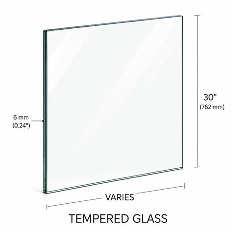 1366 56 X 30 Glass Panel