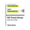 PB1106 90deg Corner 1/2" Glass Stiffener Spigot Glass Hardware