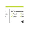 PB5041 Outside 90deg Fascia Bracket Aluminum Post