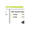 PB5042 Inside 135deg Fascia Bracket Aluminum Post