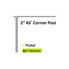 PB5809 2"W x 36"H 45 Deg Corner Post Aluminum Post