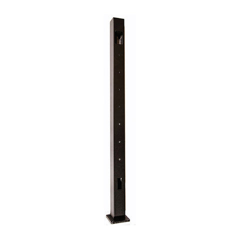 PB5823 2.5" Cable Rail Top Stair Post - Slotted to accept stair rails and 7 pre-drilled & threaded holes (stair face + opposite side face)