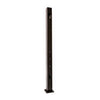 PB5827 2.5" Cable Rail Bottom Stair Post - Slotted to accept stair rails and 7 pre-drilled & threaded holes (stair face + opposite side face)