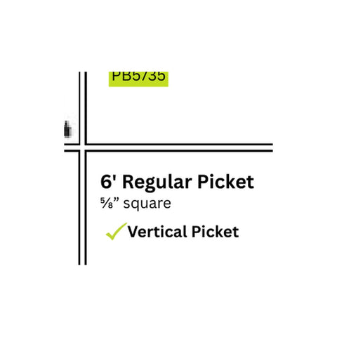 PB7461 42" Regular 5/8" Picket Package 6ft