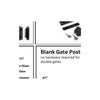 PB7580 42" Blank Gate Post - (For Double Gates) Aluminum Gate