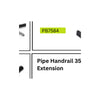 PB7589 Pipe handrail - 35˚ extension