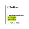 PB7706 2"W x 60"H End Post Aluminum Post