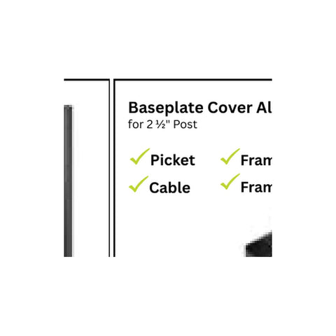 PB7747 4" Post Aluminum Base Plate Cover (Custom 4 week lead time)
