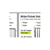 PB7751 48" Wide Gate - Wide Picket (36" Height) Aluminum Gate