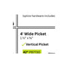 PB7752 36" WIDE 1-1/2"x5/8" Picket Package 4ft