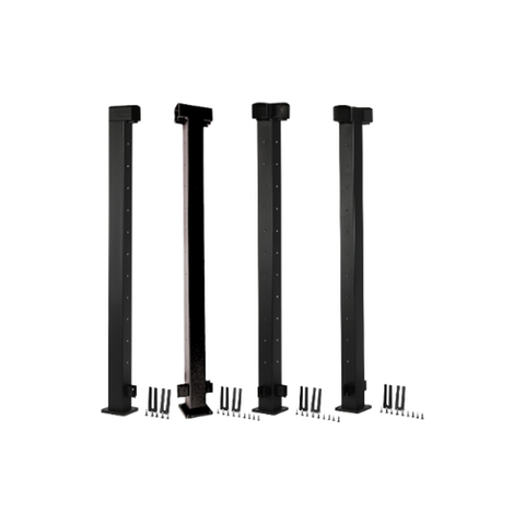 PB7864 2.5" x 36" Cable Rail End Post - Top Sleeved / bottom rail connector and 9 pre-drilled & threaded holes one face