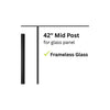 PB7880 2-1/2" Frameless Glass Mid Post 42"