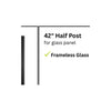 PB7884 2-1/2" Frameless Glass Half End Post