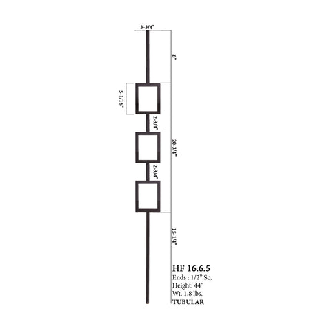 16.6.5 Aalto Modern Series Tripple Rectangle Hollow Baluster