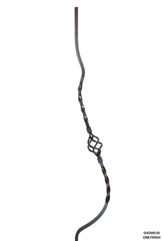 2988 Series 1BASK40-BLY Single Basket Belly Iron Baluster