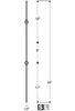 2556 Series 1KNUC Single Knuckle Versatile Iron Baluster