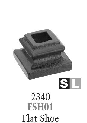 2340 Series FSH01 Flat Shoe For 1/2 in Square Baluster