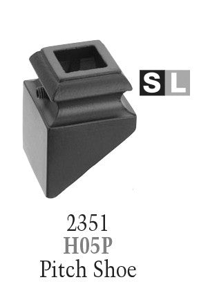 2351 Series H05P Pitch (With Set Screw) Shoe For 9/16 in Square Baluster