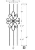 2491 Series M399 Knot 3 Leg Prefab Iron Panel