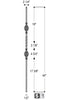2553 Series 2BASK Double Basket Iron Baluster