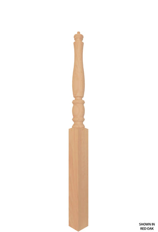 Signature Series - 4210 Profile 3 1/2 Inch Pin Top Turned Wood Newel Post