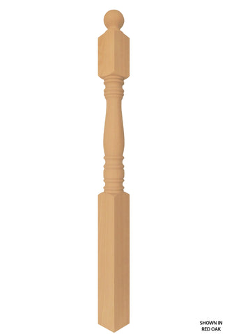 Hampton Series - 4500 Profile 3 1/2 Inch Turned Wood Newel Post