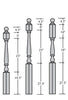 Majestic Series - 4700 Profile 3 1/2 Inch Turned Wood Newel Post