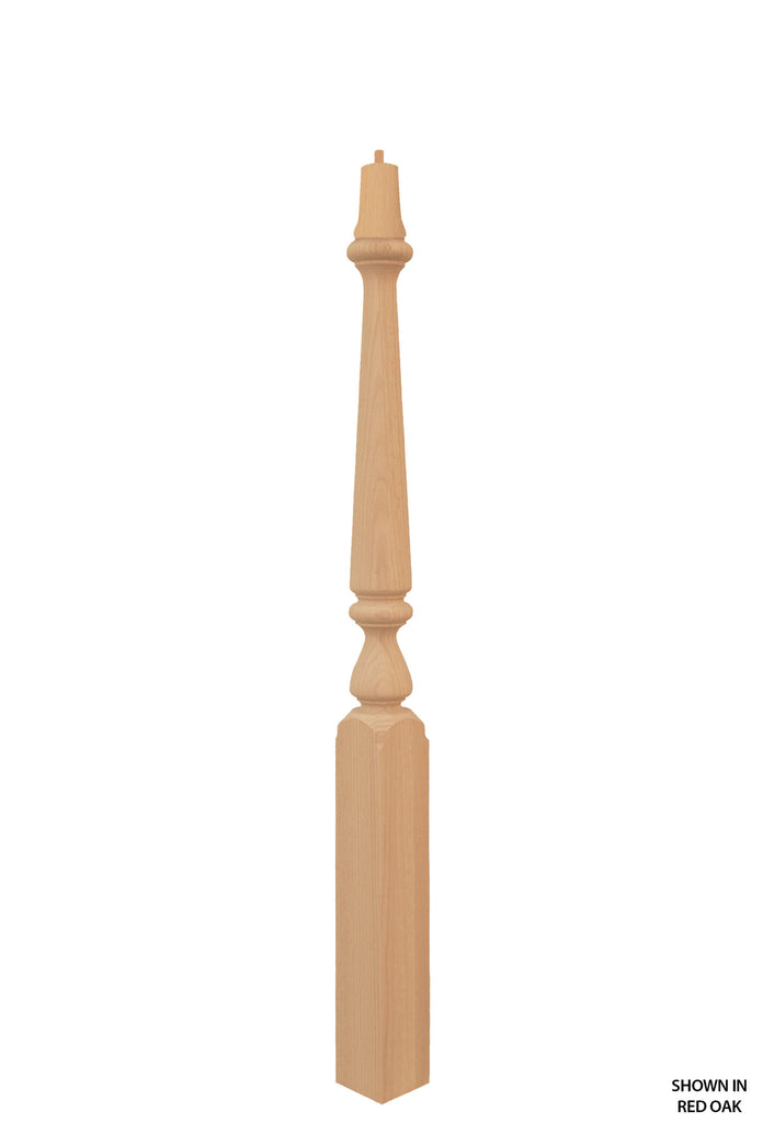 Majestic Series - 4710 Profile 3 1/2 Inch Pin Top Turned Wood Newel Post