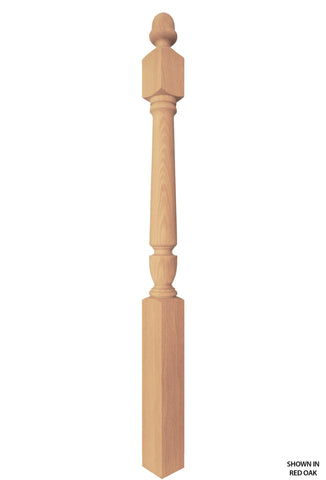 Classic Series - 4800 Profile 3 1/2  Inch Turned Wood Newel Post