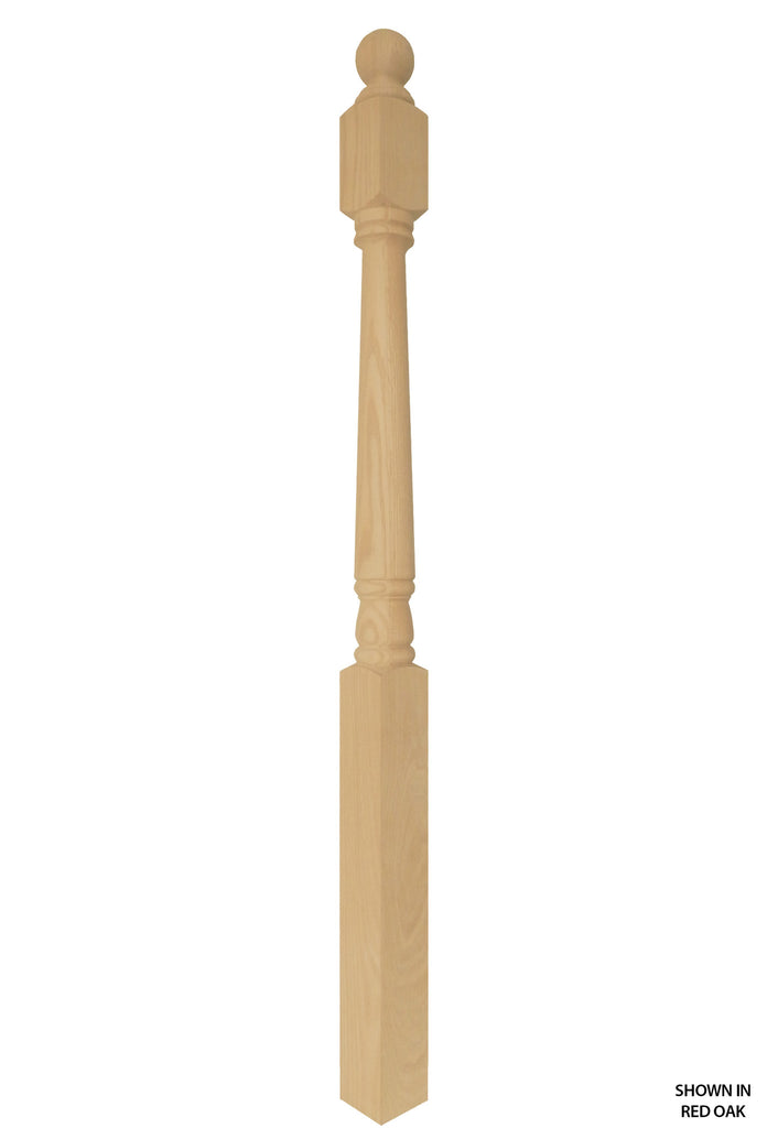 Colonial Series - 4900 Profile 3 1/2 Inch Turned Wood Newel Post