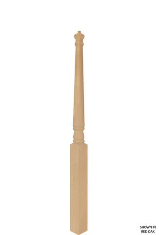Colonial Series - 4910 Profile 3 1/2 Inch Pin Top Turned Wood Newel Post